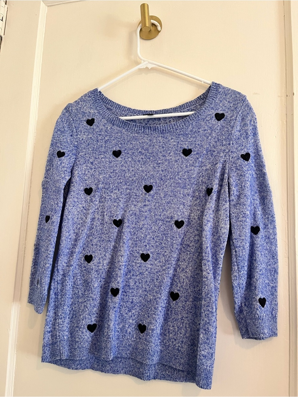 Talbots Light Blue Heathered Crewneck Sweater